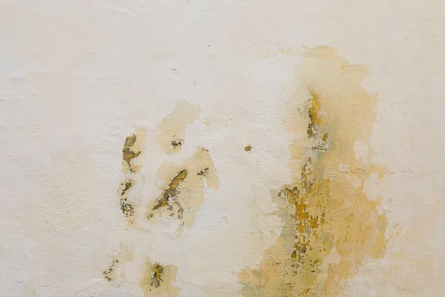 concrete surface with stains
